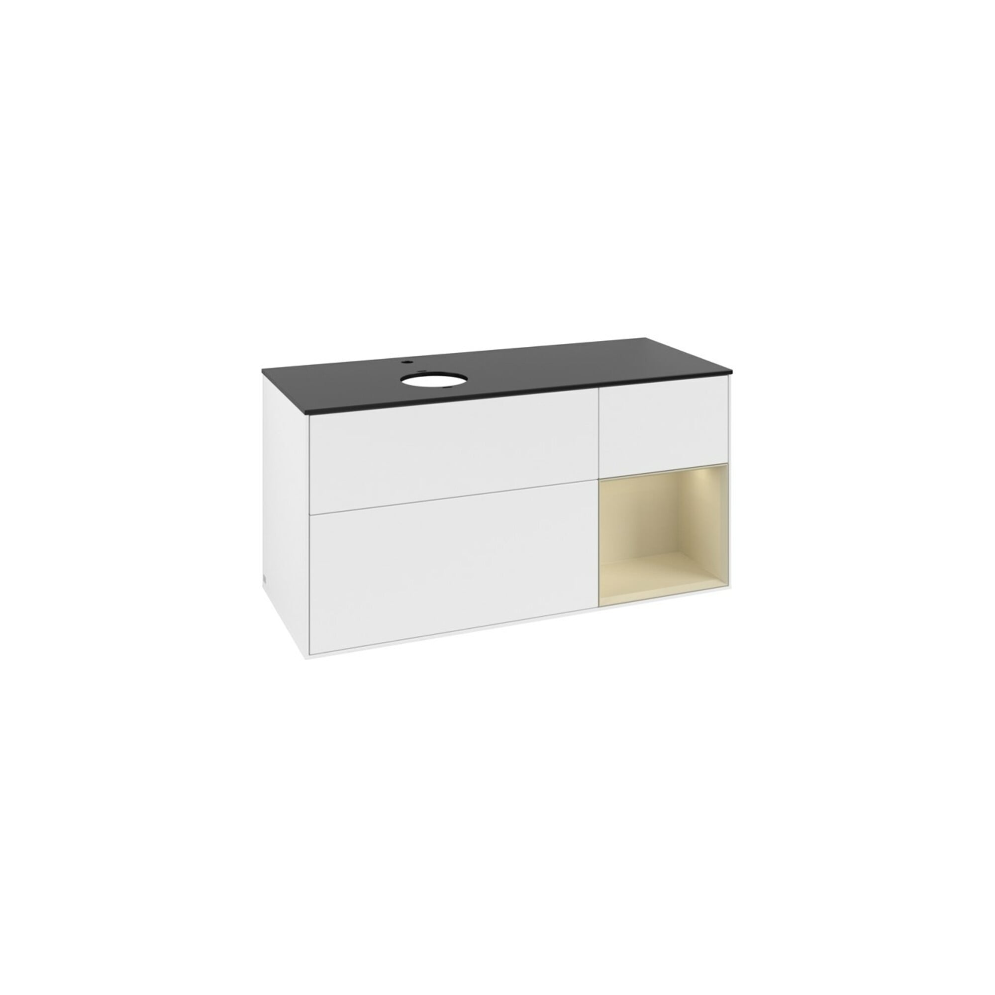 V&B Waschtischunterschrank Finion 120cm, Pl b m, Rg si Gr m Lac, wh. m Lac ; Villeroy & Boch