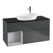 V&B Waschtischunterschrank Finion 120cm, Pl b m, Rg w m Lac, md bl. m Lac