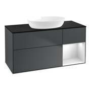 V&B Waschtischunterschrank Finion 120cm, Pl b m, Rg w m Lac, md bl. m Lac