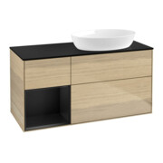 V&B Waschtischunterschrank Finion 120cm, Pl bla m, Reg bla m Lac, Oa ven