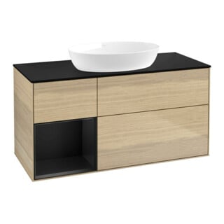 V&B Waschtischunterschrank Finion 120cm, Pl bla m, Reg bla m Lac, Oa ven