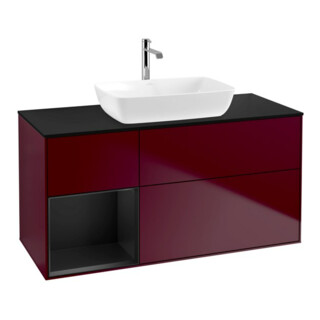 V&B Waschtischunterschrank Finion 120cm, Pl bla m, Reg bla m Lac, Peo m