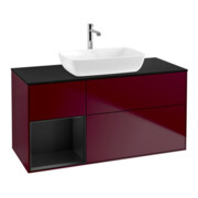 V&B Waschtischunterschrank Finion 120cm, Pl bla m, Reg bla m Lac, Peo m