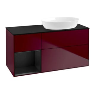 V&B Waschtischunterschrank Finion 120cm, Pl bla m, Reg bla m Lac, Peo m