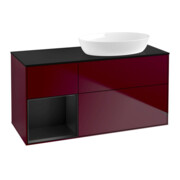 V&B Waschtischunterschrank Finion 120cm, Pl bla m, Reg bla m Lac, Peo m