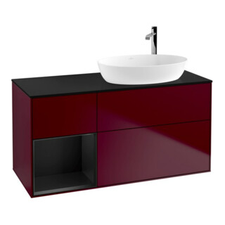 V&B Waschtischunterschrank Finion 120cm, Pl bla m, Reg bla m Lac, Peo m