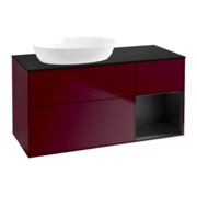 V&B Waschtischunterschrank Finion 120cm, Pl bla m, Reg bla m Lac, Peo m