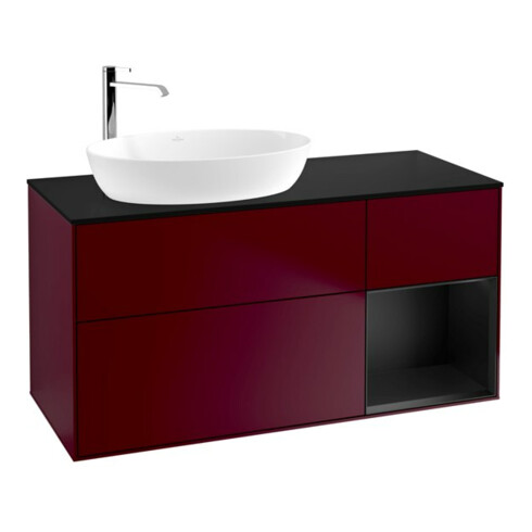 V&B Waschtischunterschrank Finion 120cm, Pl bla m, Reg bla m Lac, Peo m