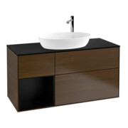 V&B Waschtischunterschrank Finion 120cm, Pl bla m, Reg bla m Lac, wal ven