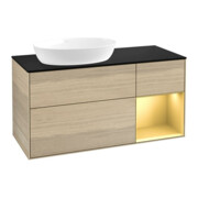 V&B Waschtischunterschrank Finion 120cm, Pl bla m, Reg gol m Lac, Oa ven