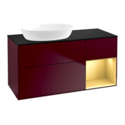 V&B Waschtischunterschrank Finion 120cm, Pl bla m, Reg gol m Lac, Peo m