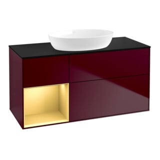 V&B Waschtischunterschrank Finion 120cm, Pl bla m, Reg gol m Lac, Peo m