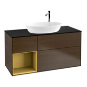 V&B Waschtischunterschrank Finion 120cm, Pl bla m, Reg gol m Lac, wal ven