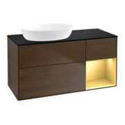 V&B Waschtischunterschrank Finion 120cm, Pl bla m, Reg gol m Lac, wal ven