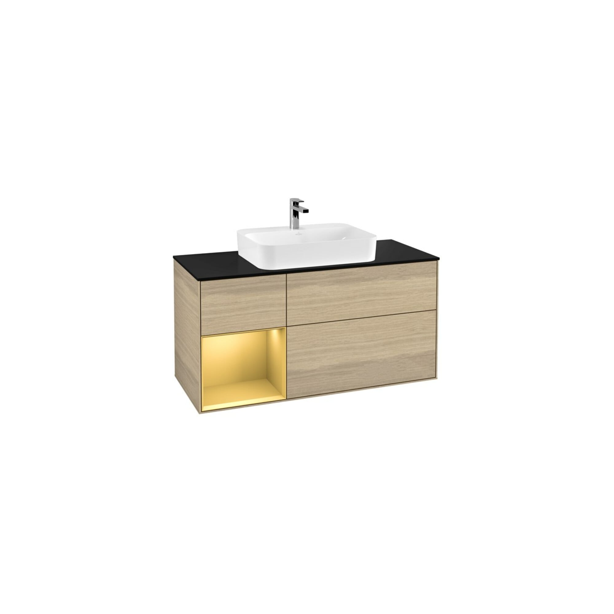 V&B Waschtischunterschrank Finion 120cm, Pl bla m, Reg li gol m, Oa ven ; Villeroy & Boch