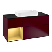 V&B Waschtischunterschrank Finion 120cm, Pl bla m, Reg li gol m, Peo m
