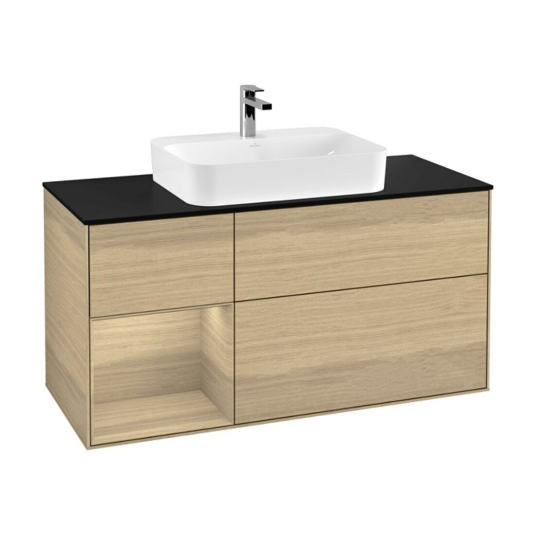 V&B Waschtischunterschrank Finion 120cm, Pl bla m, Reg li Oa ven, Oa ven