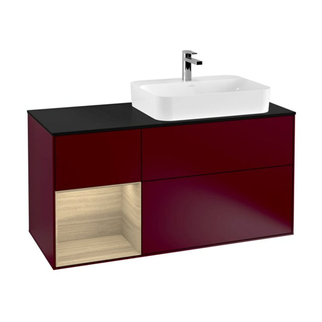 V&B Waschtischunterschrank Finion 120cm, Pl bla m, Reg li Oa ven, Peo m