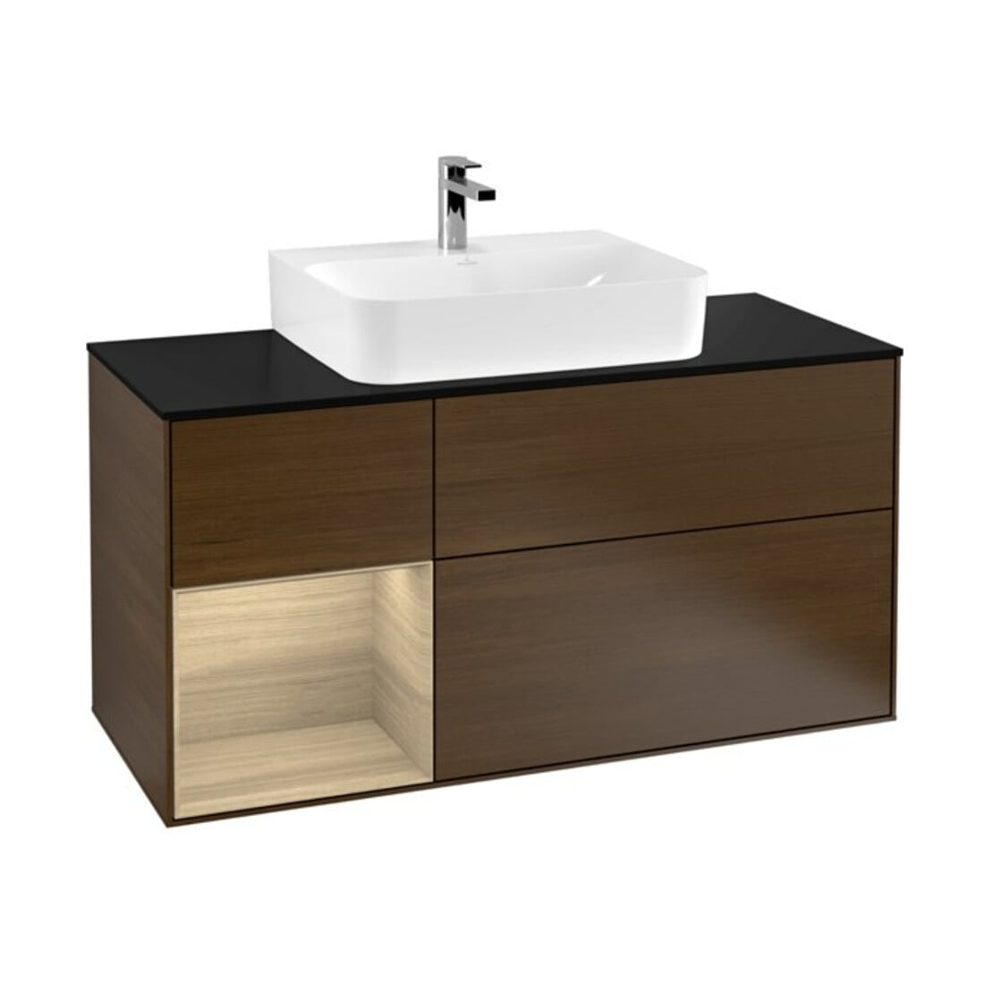 V&B Waschtischunterschrank Finion 120cm, Pl bla m, Reg li Oa ven, wal ven