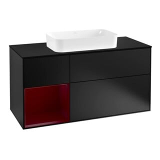 V&B Waschtischunterschrank Finion 120cm, Pl bla m, Reg li Peo, bla m Lac
