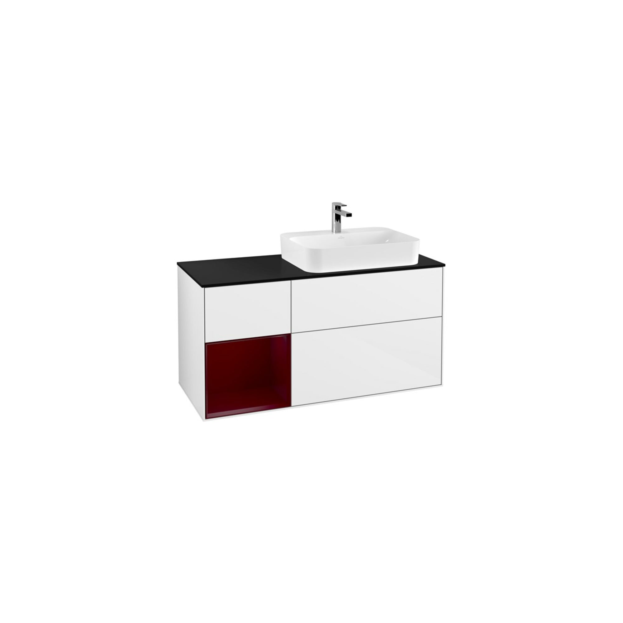 V&B Waschtischunterschrank Finion 120cm, Pl bla m, Reg li Peo, glo wh. Lac ; Villeroy & Boch
