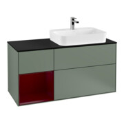 V&B Waschtischunterschrank Finion 120cm, Pl bla m, Reg li Peo, Oli. m Lac