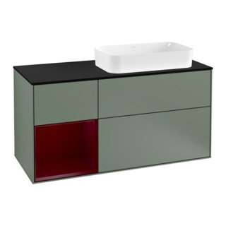 V&B Waschtischunterschrank Finion 120cm, Pl bla m, Reg li Peo, Oli. m Lac