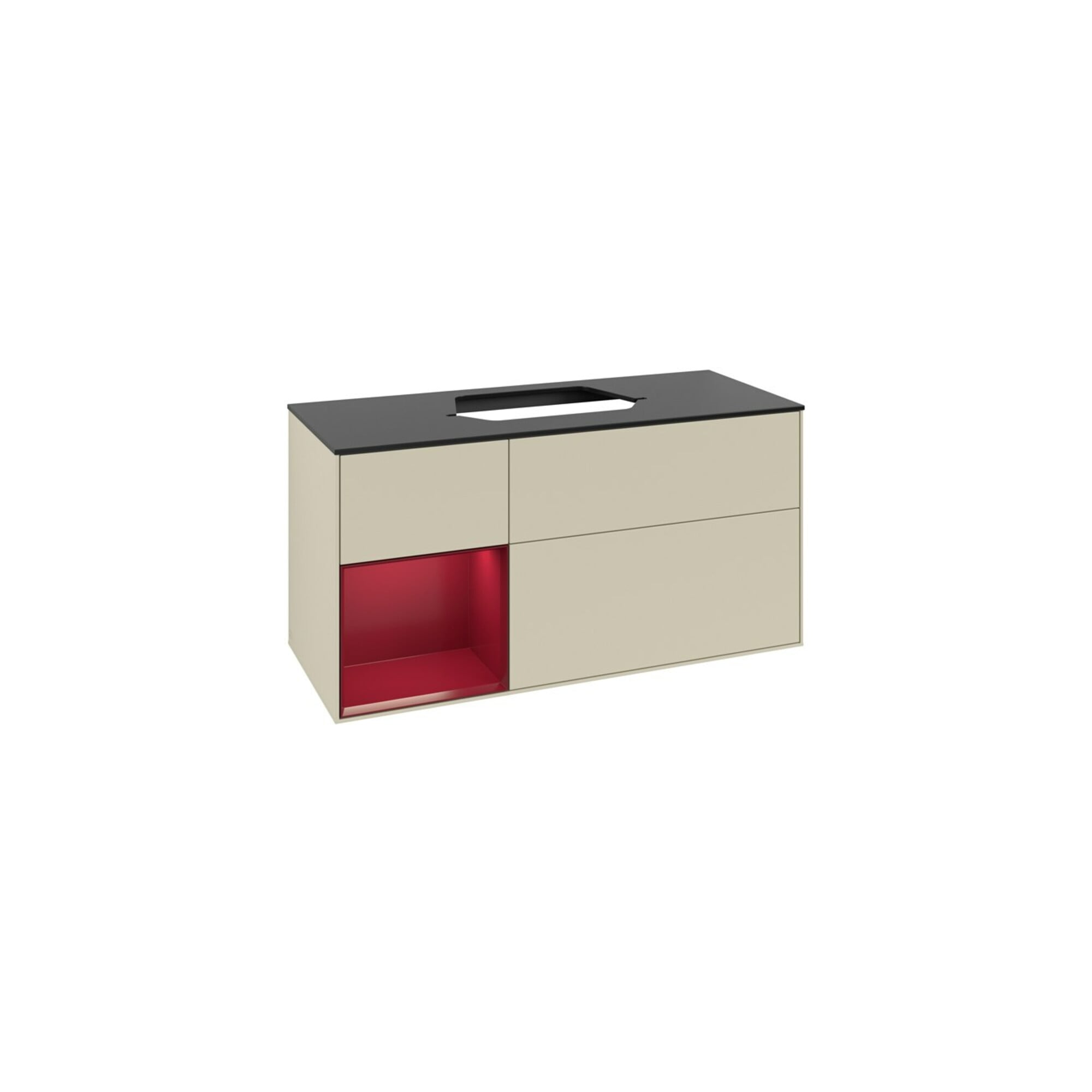 V&B Waschtischunterschrank Finion 120cm, Pl bla m, Reg li Peo, si Gr m Lac ; Villeroy & Boch