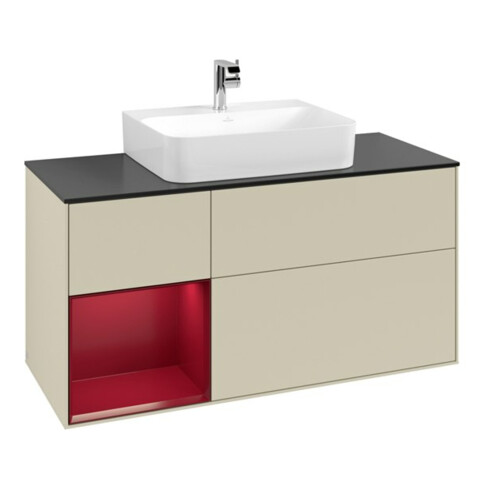 V&B Waschtischunterschrank Finion 120cm, Pl bla m, Reg li Peo, si Gr m Lac