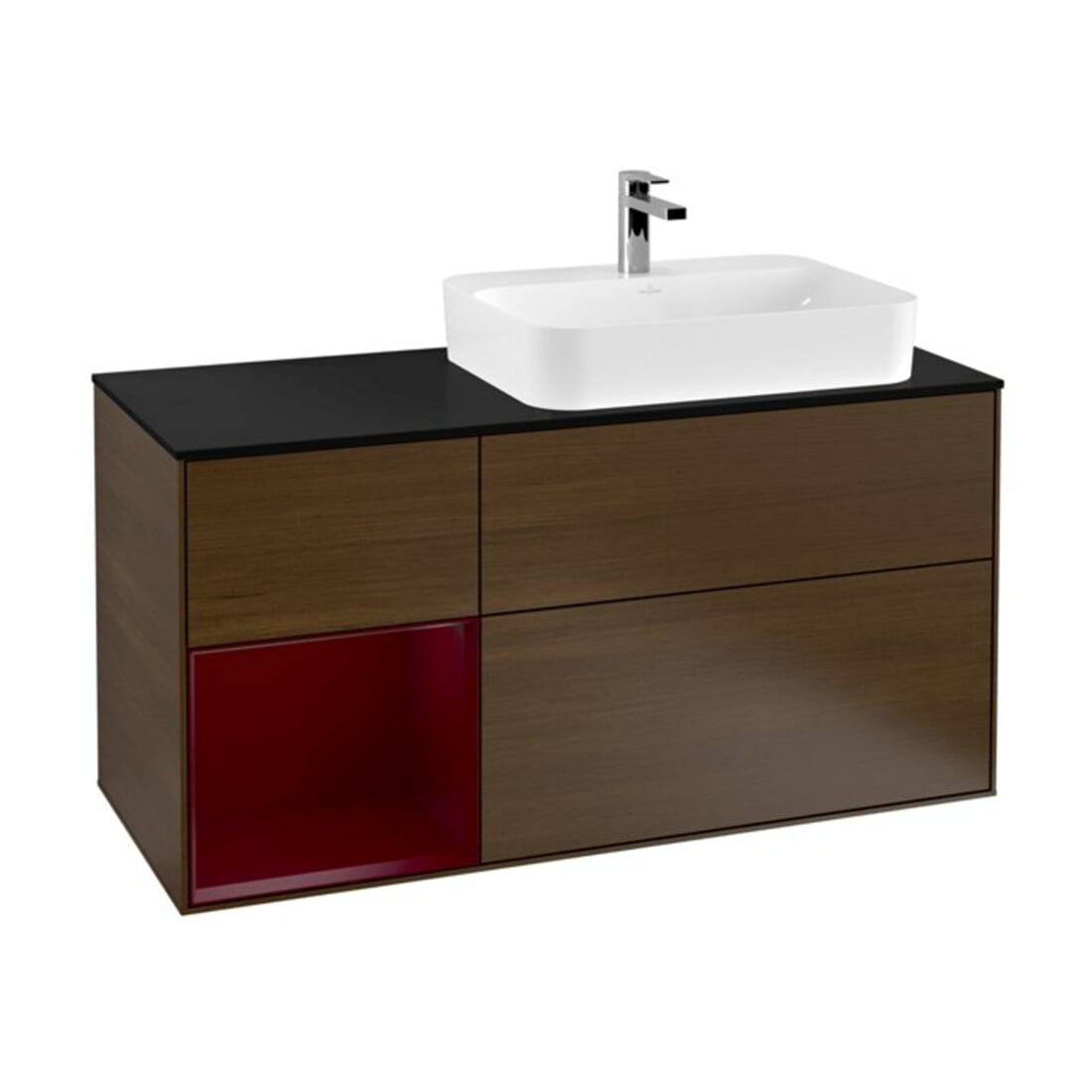V&B Waschtischunterschrank Finion 120cm, Pl bla m, Reg li Peo, wal ven