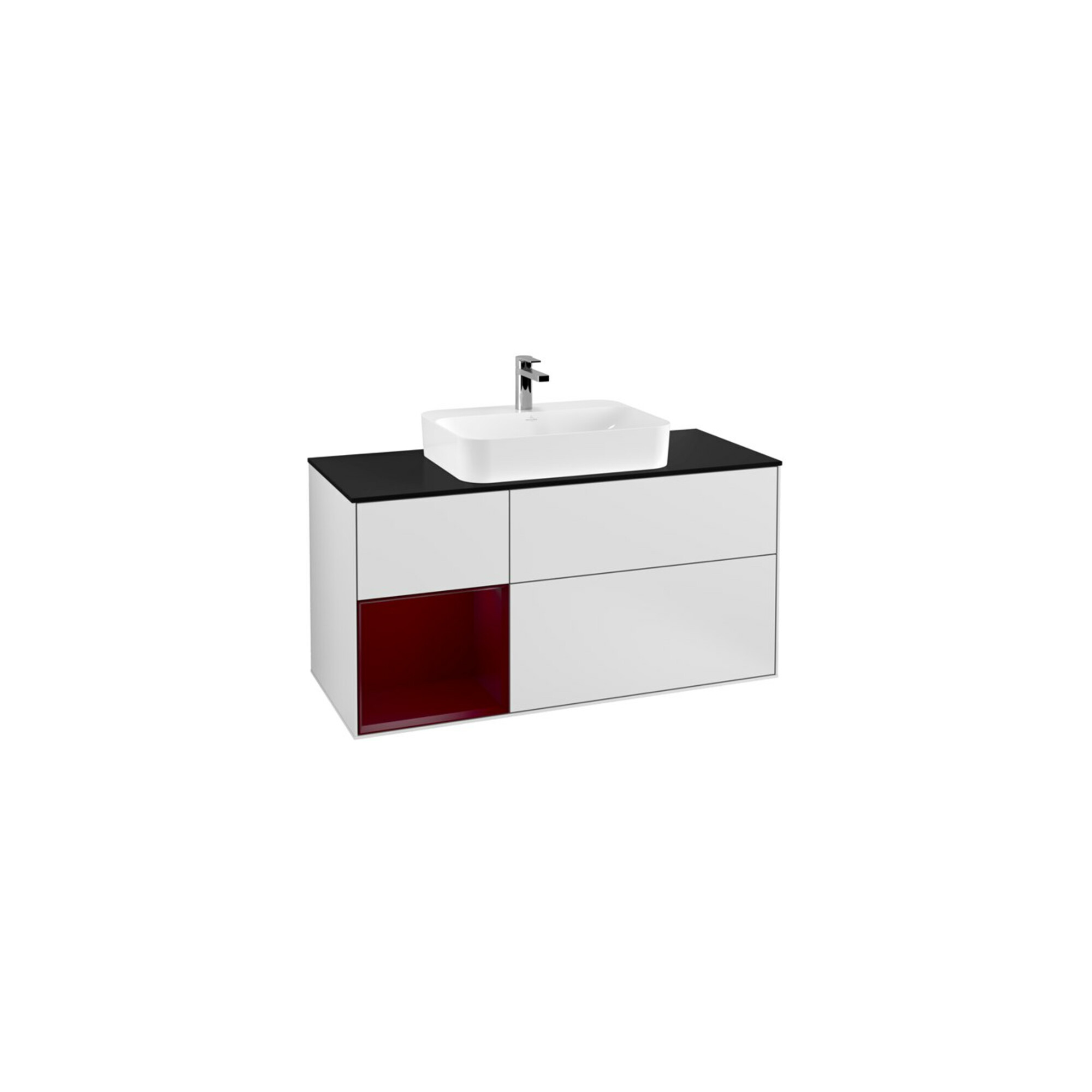 V&B Waschtischunterschrank Finion 120cm, Pl bla m, Reg li Peo, wh. m Lac ; Villeroy & Boch