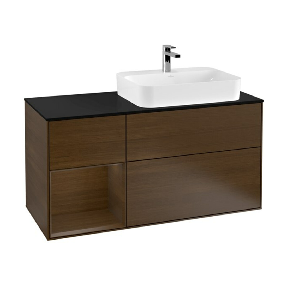 V&B Waschtischunterschrank Finion 120cm, Pl bla m, Reg li wal ven, wal ven