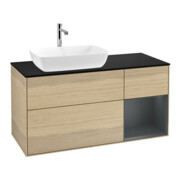 V&B Waschtischunterschrank Finion 120cm, Pl bla m, Reg md m Lac, Oa ven