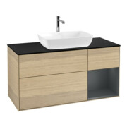 V&B Waschtischunterschrank Finion 120cm, Pl bla m, Reg md m Lac, Oa ven