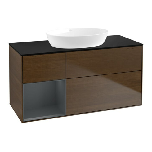 V&B Waschtischunterschrank Finion 120cm, Pl bla m, Reg md m Lac, wal ven