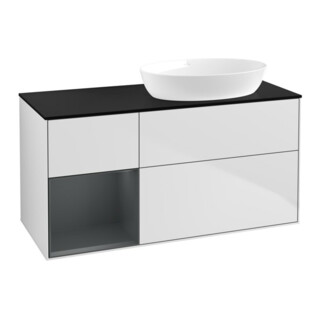 V&B Waschtischunterschrank Finion 120cm, Pl bla m, Reg md m Lac, wh. m Lac