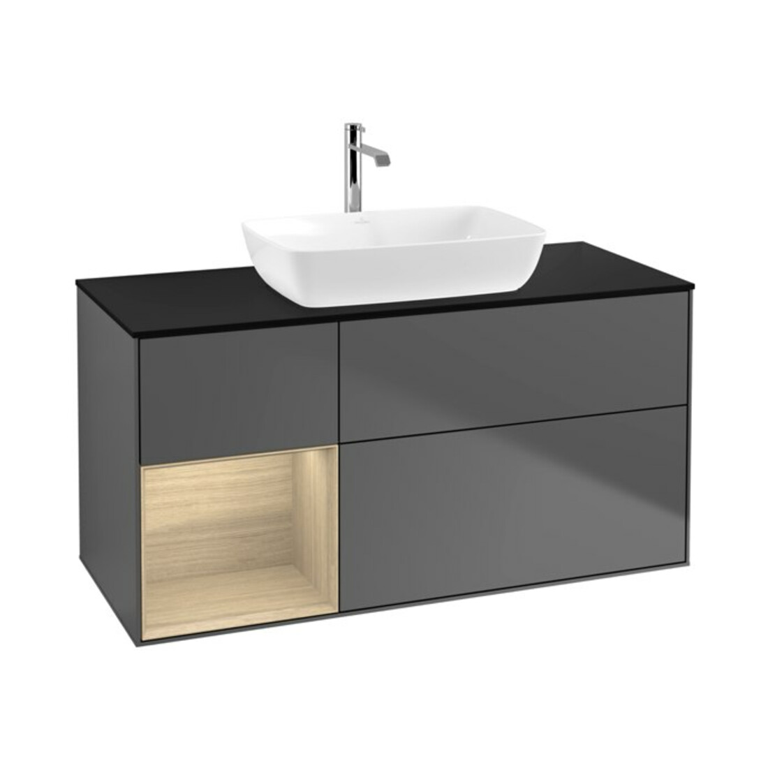 V&B Waschtischunterschrank Finion 120cm, Pl bla m, Reg Oa ven, Anthrac. m