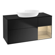 V&B Waschtischunterschrank Finion 120cm, Pl bla m, Reg Oa ven, bla m Lac