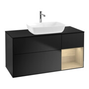 V&B Waschtischunterschrank Finion 120cm, Pl bla m, Reg Oa ven, bla m Lac