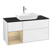 V&B Waschtischunterschrank Finion 120cm, Pl bla m, Reg Oa ven, glo wh. Lac