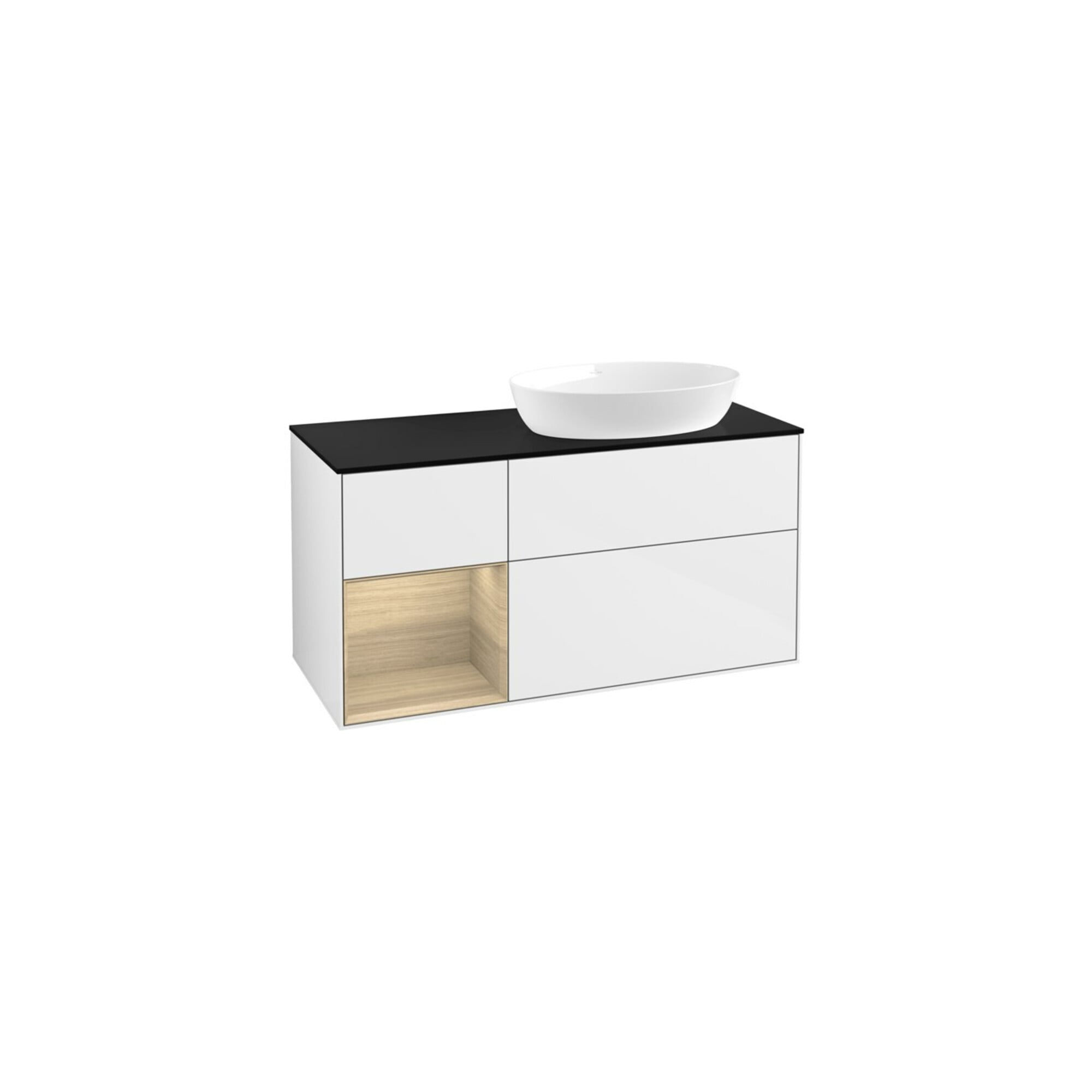 V&B Waschtischunterschrank Finion 120cm, Pl bla m, Reg Oa ven, glo wh. Lac ; Villeroy & Boch