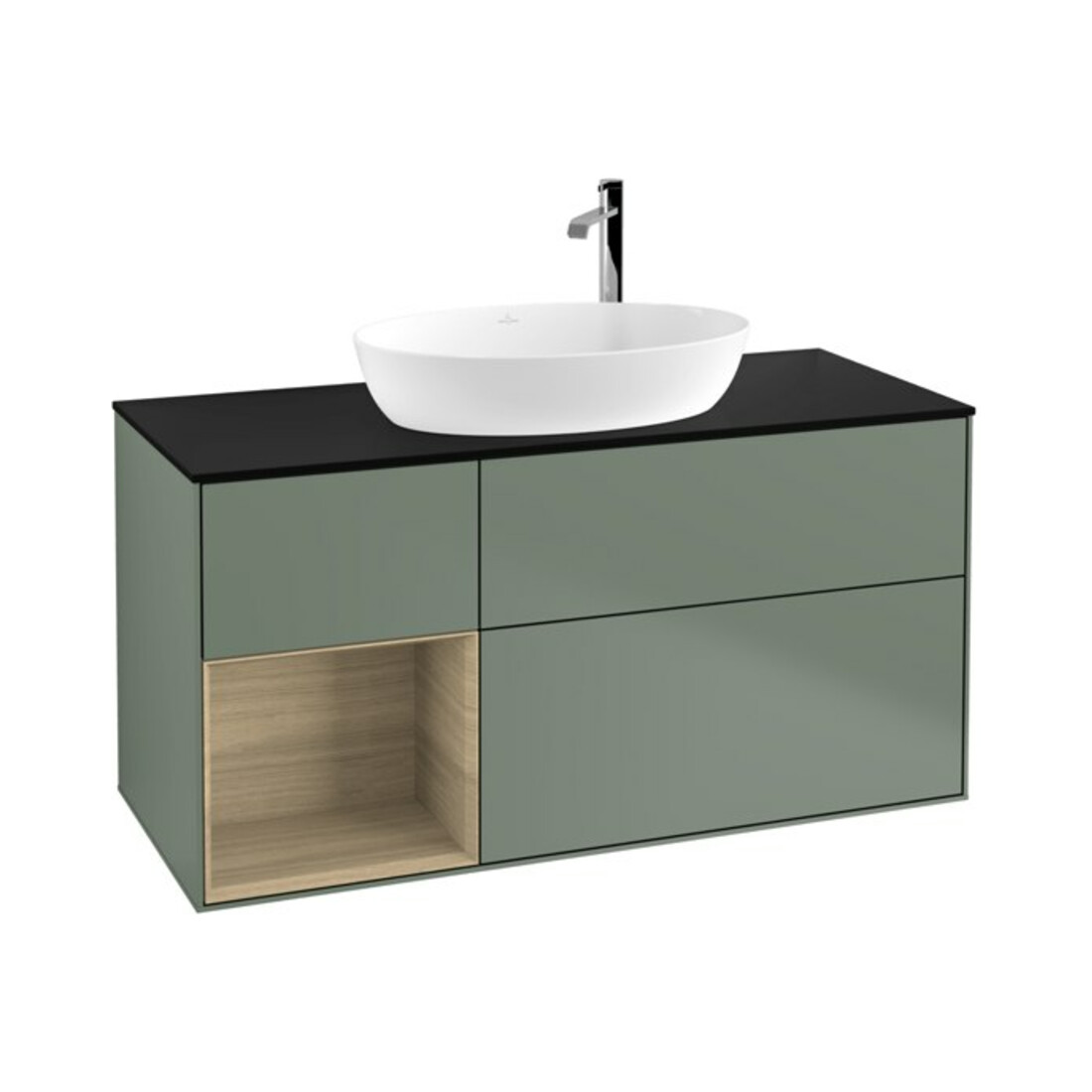 V&B Waschtischunterschrank Finion 120cm, Pl bla m, Reg Oa ven, Oli. m Lac