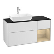 V&B Waschtischunterschrank Finion 120cm, Pl bla m, Reg Oa ven, wh. m Lac