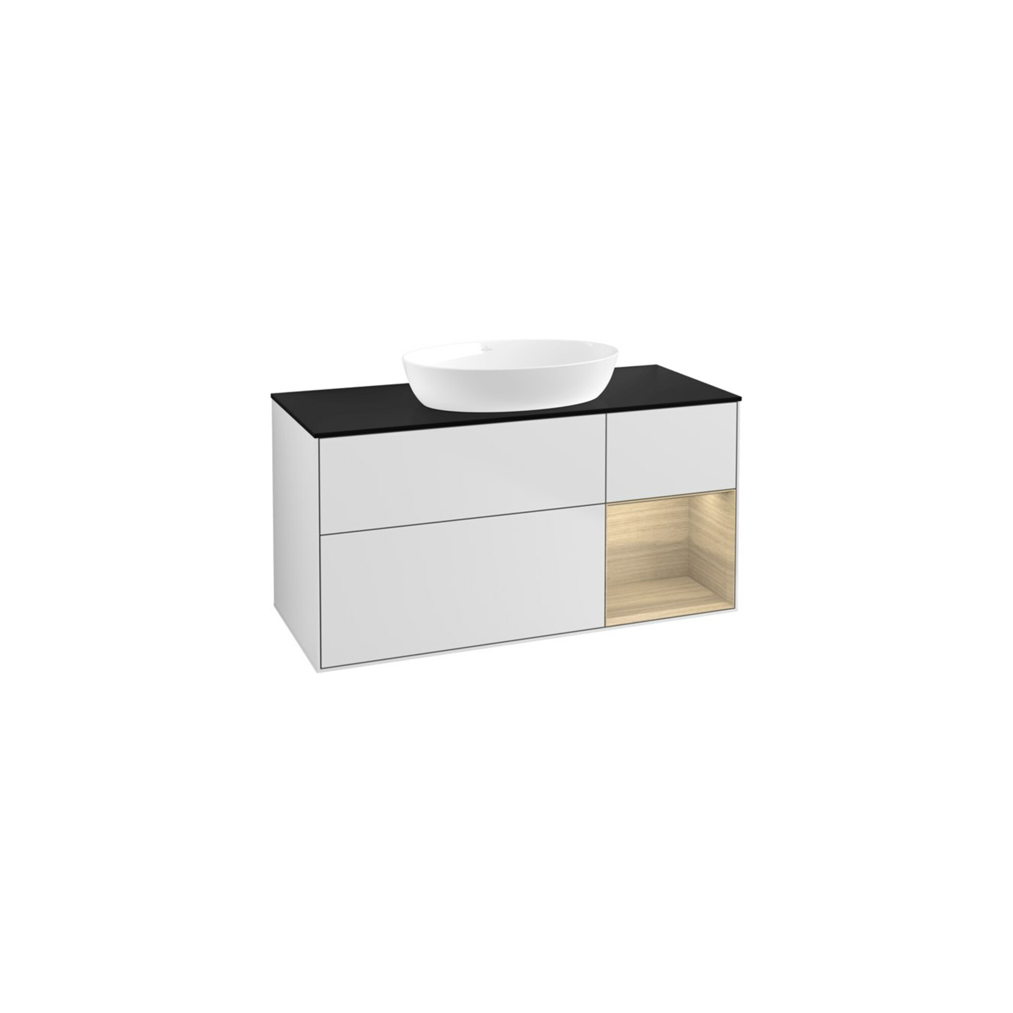 V&B Waschtischunterschrank Finion 120cm, Pl bla m, Reg Oa ven, wh. m Lac ; Villeroy & Boch