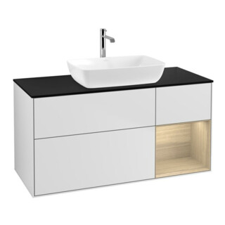 V&B Waschtischunterschrank Finion 120cm, Pl bla m, Reg Oa ven, wh. m Lac