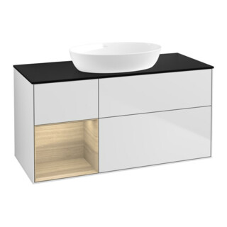 V&B Waschtischunterschrank Finion 120cm, Pl bla m, Reg Oa ven, wh. m Lac
