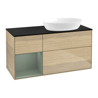 V&B Waschtischunterschrank Finion 120cm, Pl bla m, Reg Oli. m Lac, Oa ven
