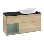 V&B Waschtischunterschrank Finion 120cm, Pl bla m, Reg Oli. m Lac, Oa ven