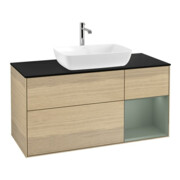 V&B Waschtischunterschrank Finion 120cm, Pl bla m, Reg Oli. m Lac, Oa ven