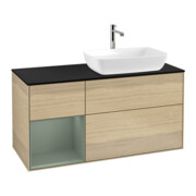 V&B Waschtischunterschrank Finion 120cm, Pl bla m, Reg Oli. m Lac, Oa ven